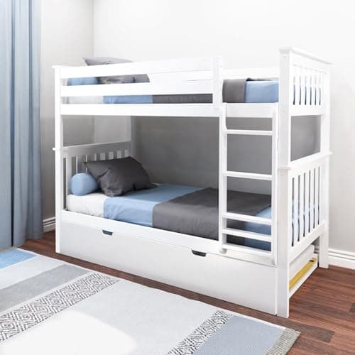 Max & Lily Twin Over Twin Bunk Bed With Trundle