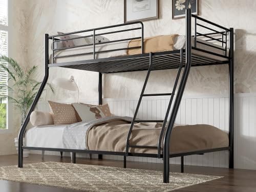 VECELO Twin Over Full Metal Bunk Bed
