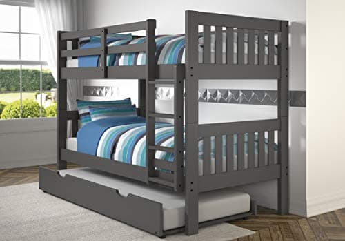 Donco Kids Austin Mission Twin Over Twin Bunk Bed With Twin Trundle