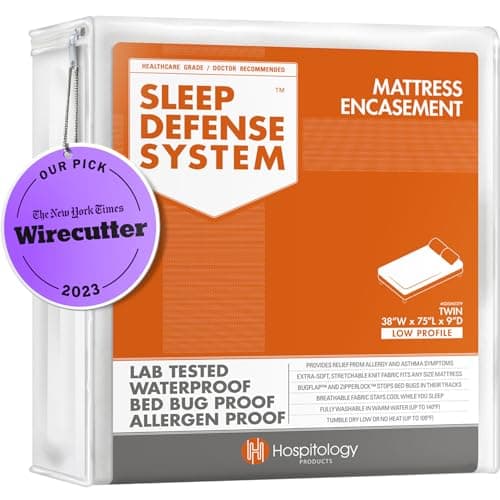Hospitology Sleep Defense System Low Profile Zippered Encasement
