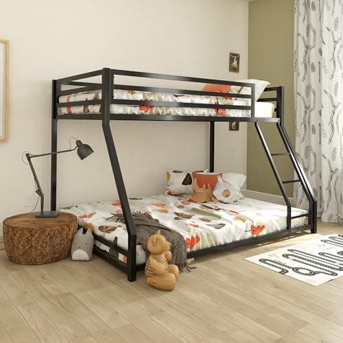 DHP Miles Metal Bunk Bed, Twin Over Full